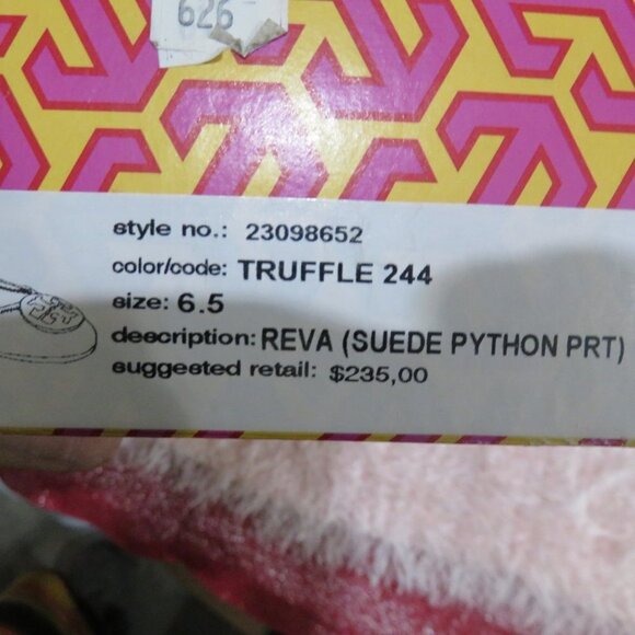 TORY BURCH Truffle Patent REVA Logo Embossed Driving shoes ballet flats sz 6.5 - Picture 10 of 11